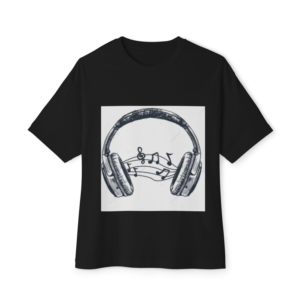 Headphone Music Notes Tee — Vintage Sketch Graphic T‑Shirt for Music Lovers