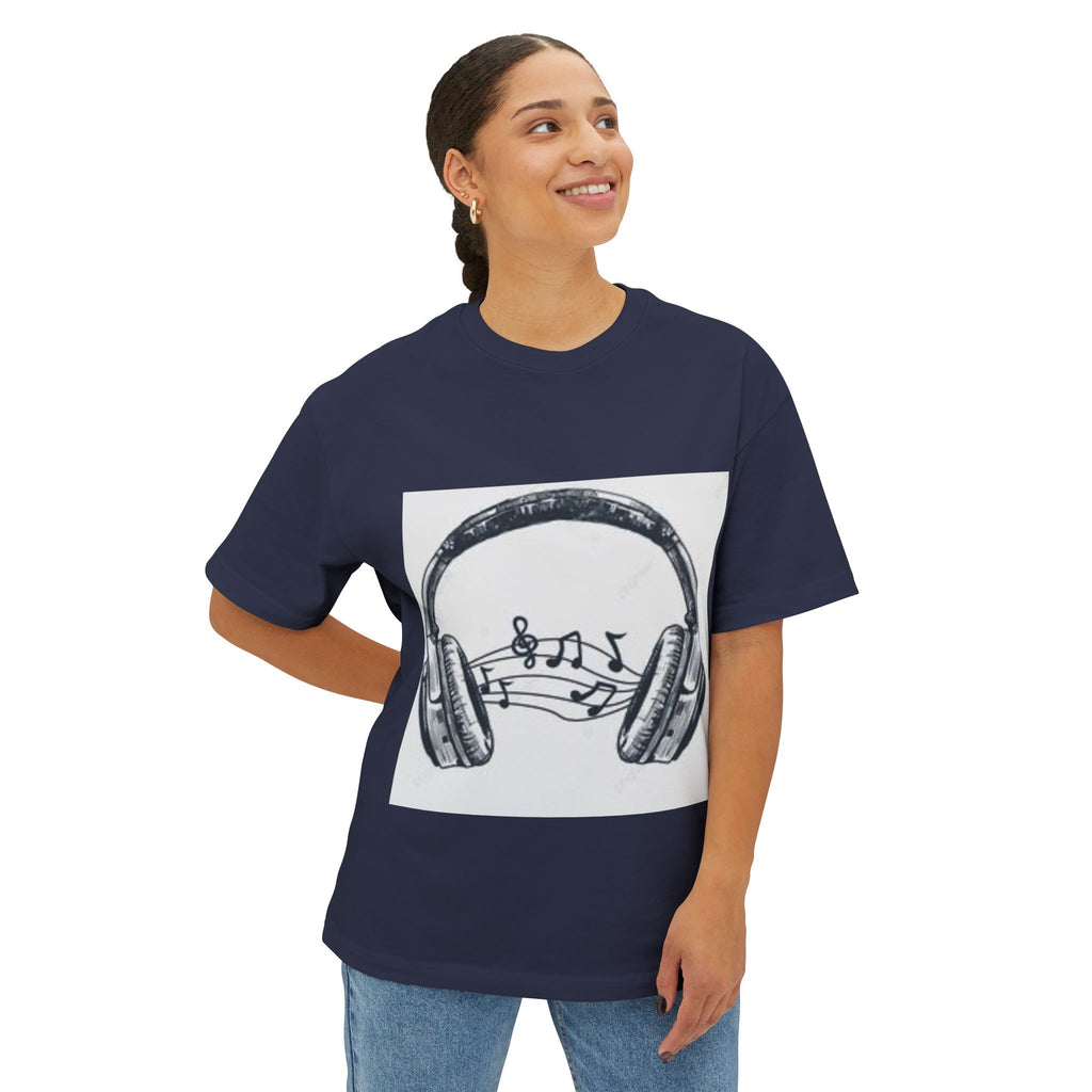 Headphone Music Notes Tee — Vintage Sketch Graphic T‑Shirt for Music Lovers