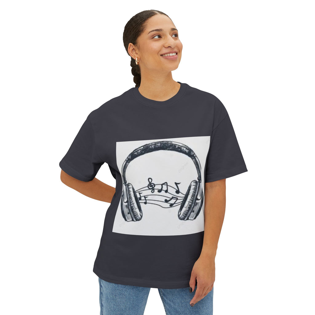 Headphone Music Notes Tee — Vintage Sketch Graphic T‑Shirt for Music Lovers