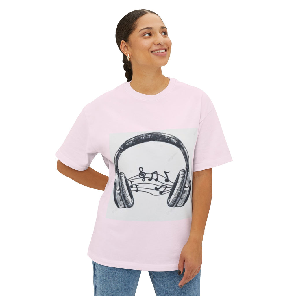 Headphone Music Notes Tee — Vintage Sketch Graphic T‑Shirt for Music Lovers