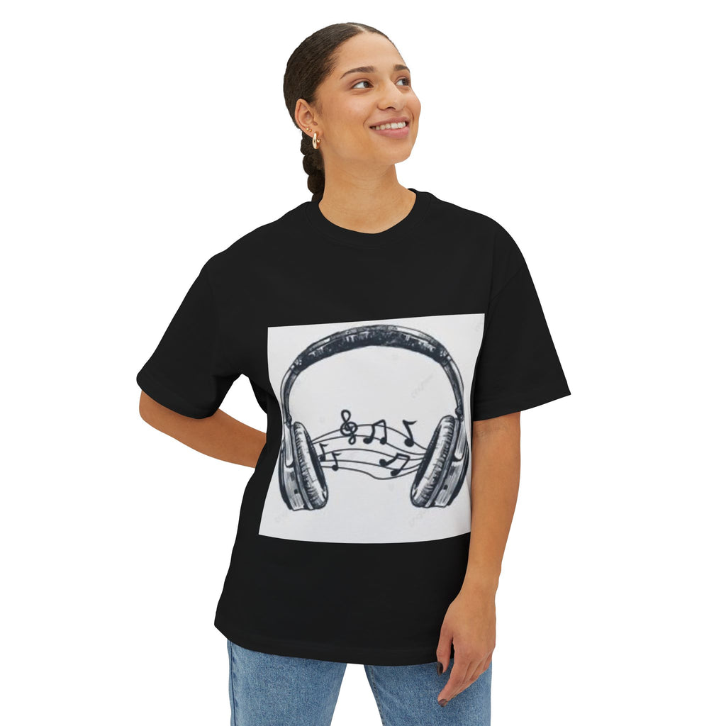 Headphone Music Notes Tee — Vintage Sketch Graphic T‑Shirt for Music Lovers