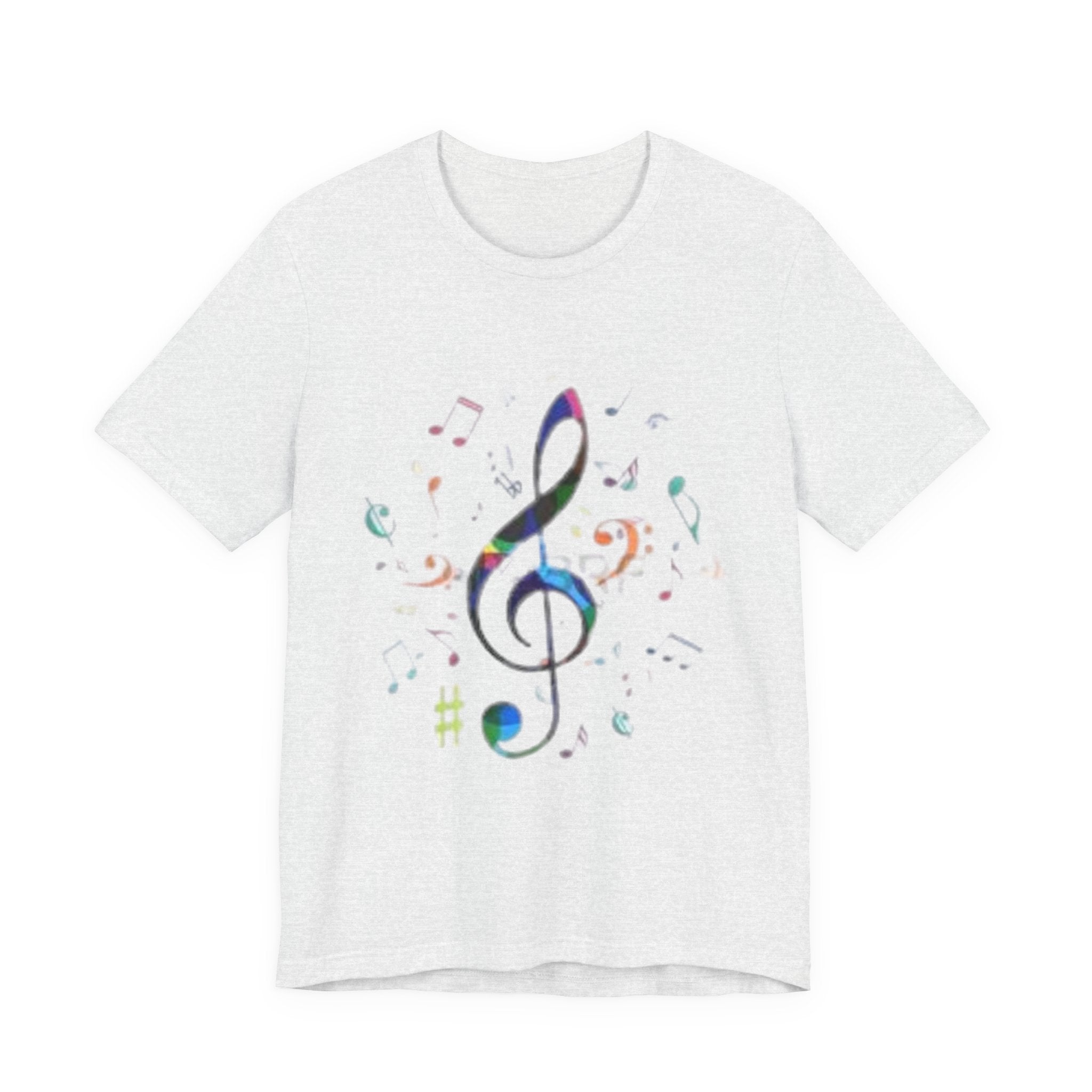 Music Treble Clef T‑Shirt — Colorful Musical Notes Tee for Musicians & Music Lovers
